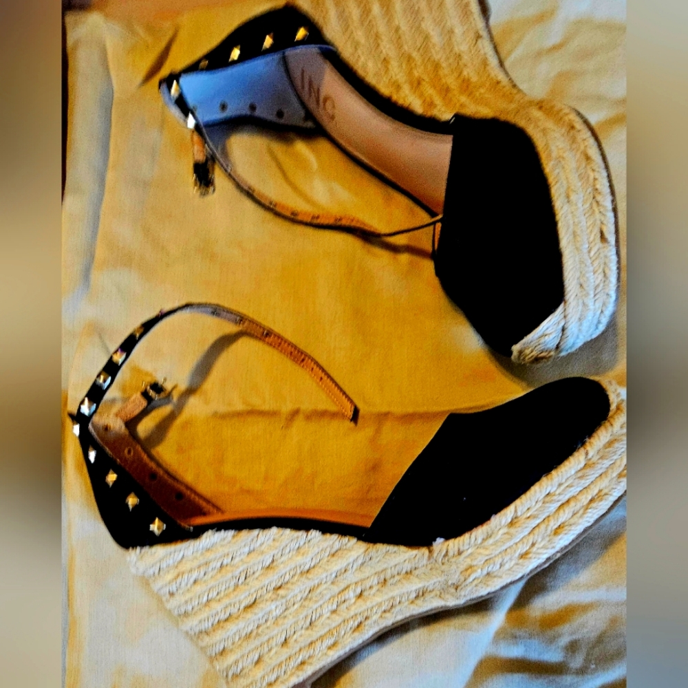 INC black wedge shoes-Brand New -never Worn